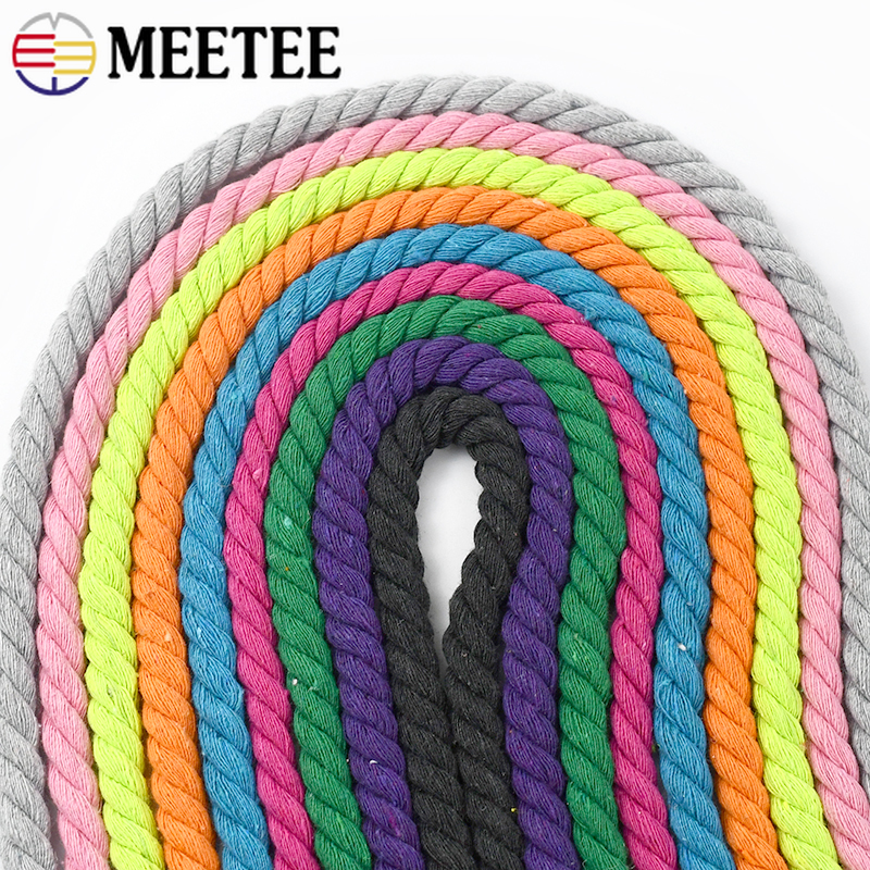 Home Textiles Discount - 2/3/4/5Meters 8mm Colorful Cotton Ropes 3