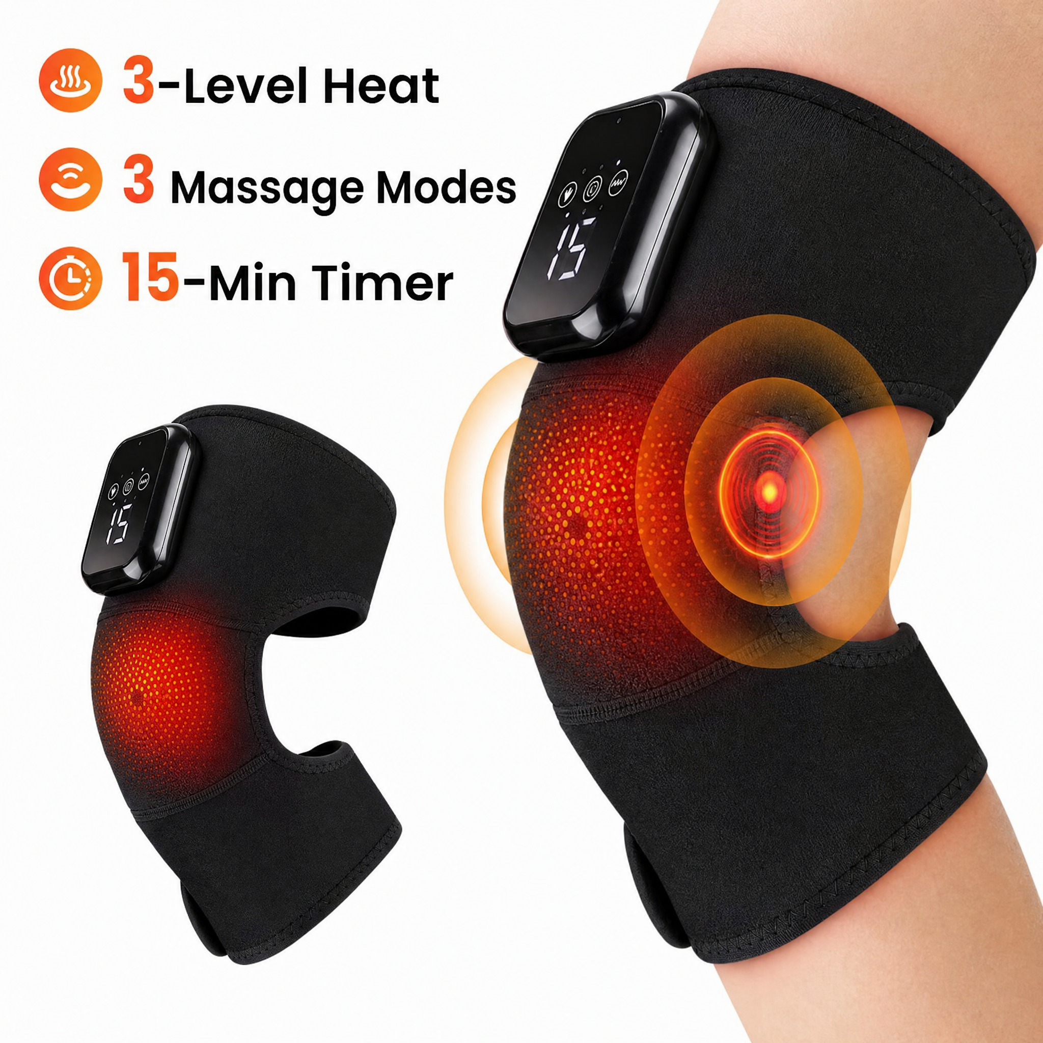 Heated Pad Electric - Electric Heated Vibration Knee Massage Pad