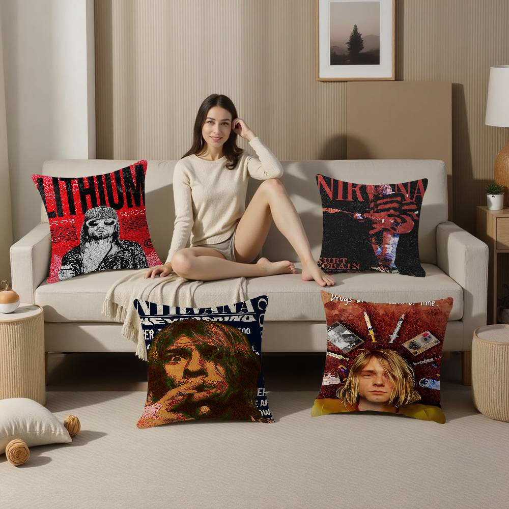 Hot Home Of Textiles - Hot N-Nirvana-K-KurtS Cobain Personalized Pillow Dust