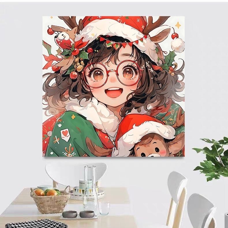 9ct 60x60cm Christmas Girl Emb - Home Textiles Discount 评论和价格