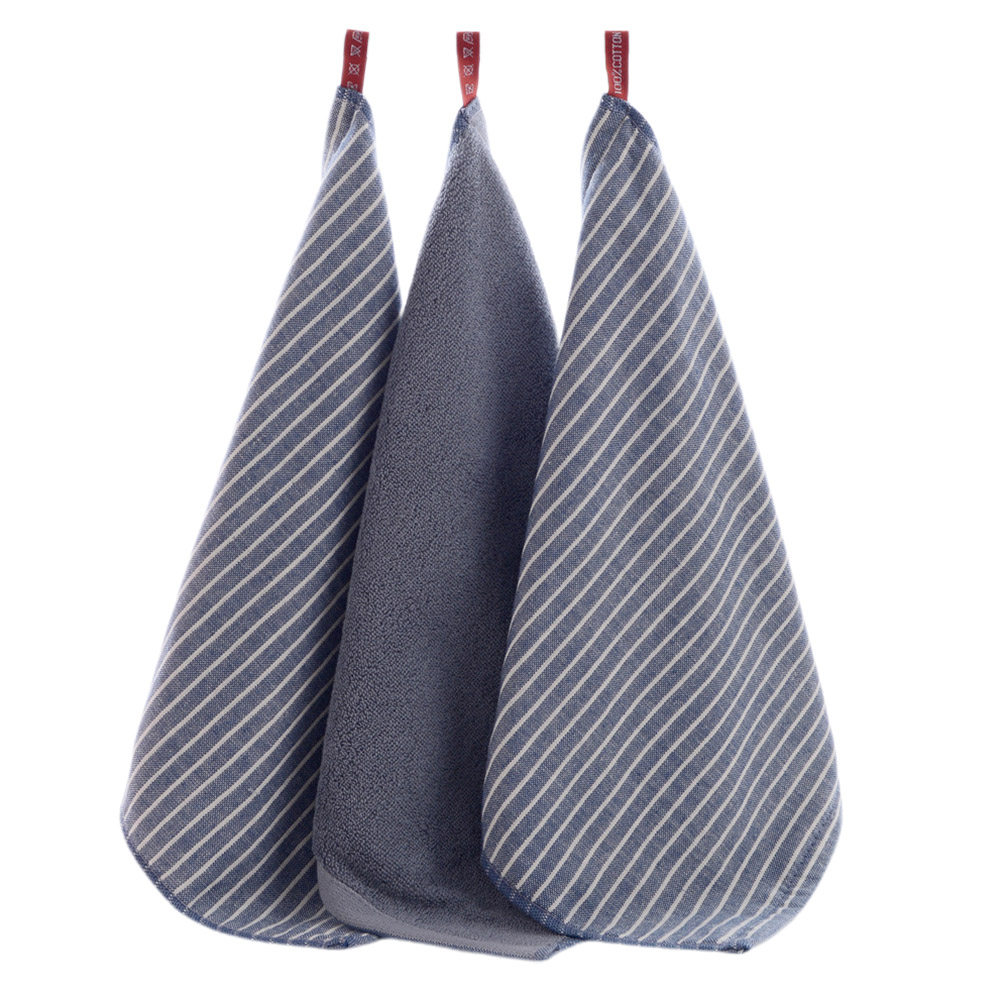 3Pcs Thick Striped Cotton Towe - Home Textiles Pakistan 评论和价格