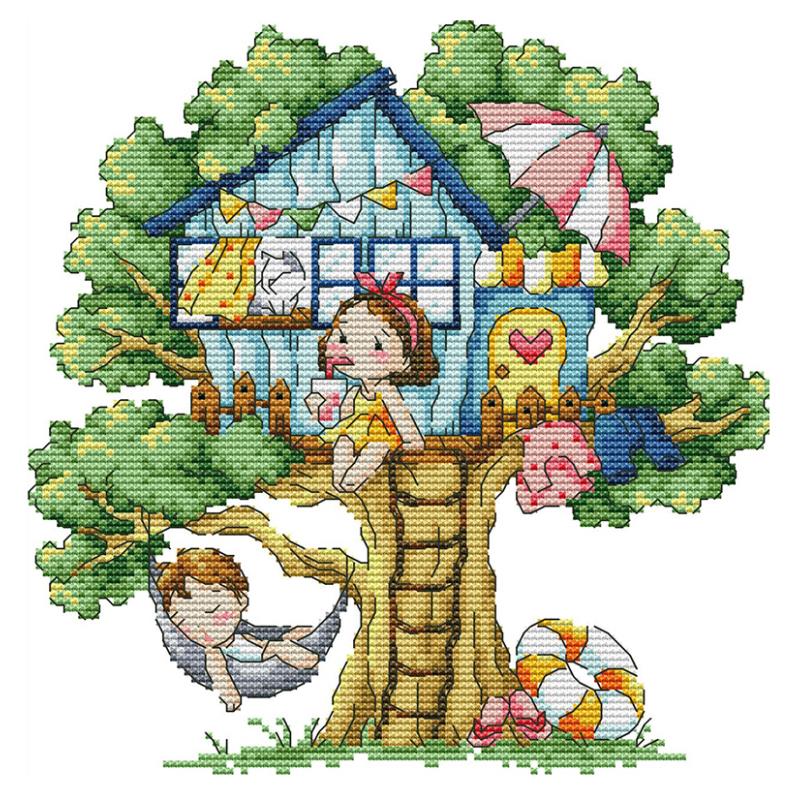 Cartoon Tree House Series Prin - Home Textiles Discount 评论和价格