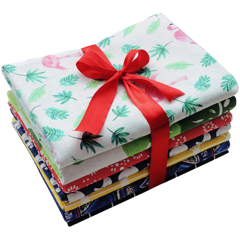 Flamingo Printed Cotton Linen  - Hot Home Of Textiles 评论和价格