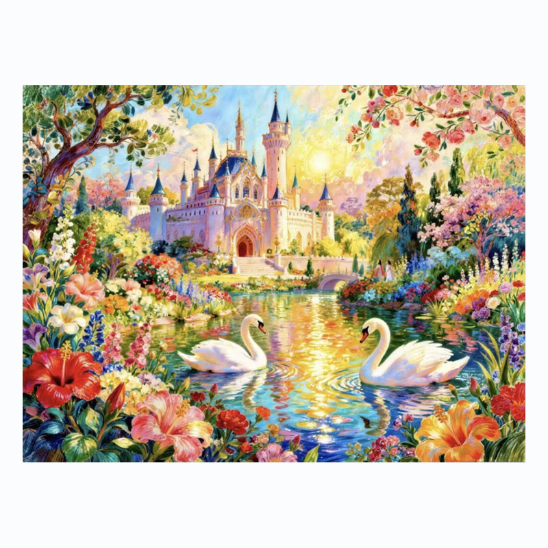 9CT 14ct Swans Castle  Printed - Home Textiles Discount 评论和价格