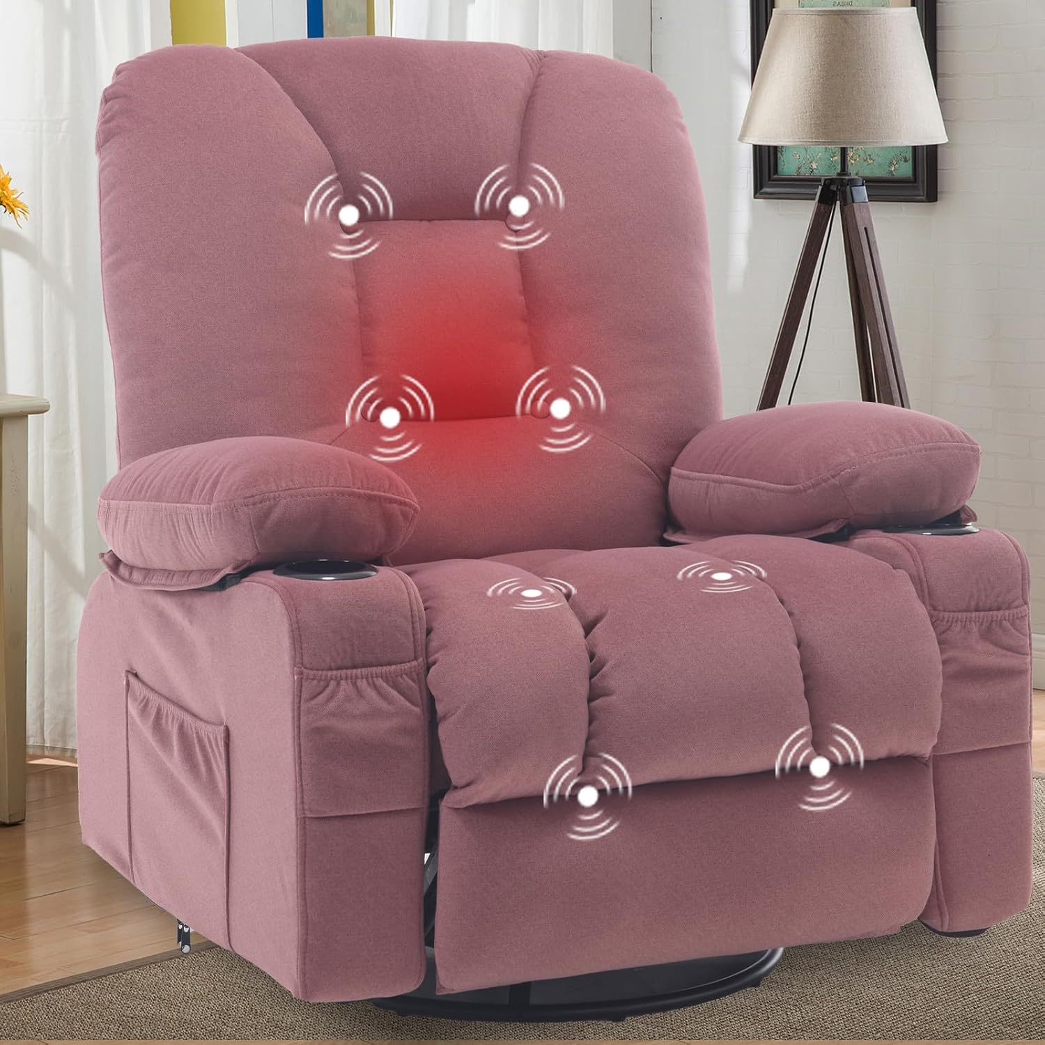Rocker Swivel Recliner Chair w - Home Textiles Of Scandinavia 评论和价格