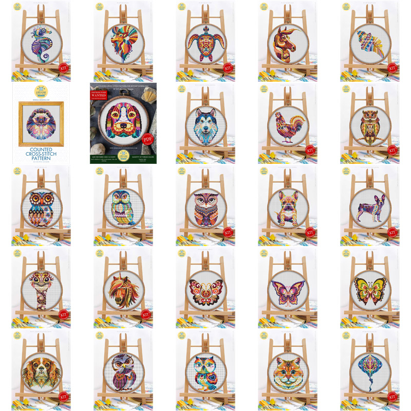 Cross Stitch Kit Cute Animal S - Home Textiles Discount 评论和价格
