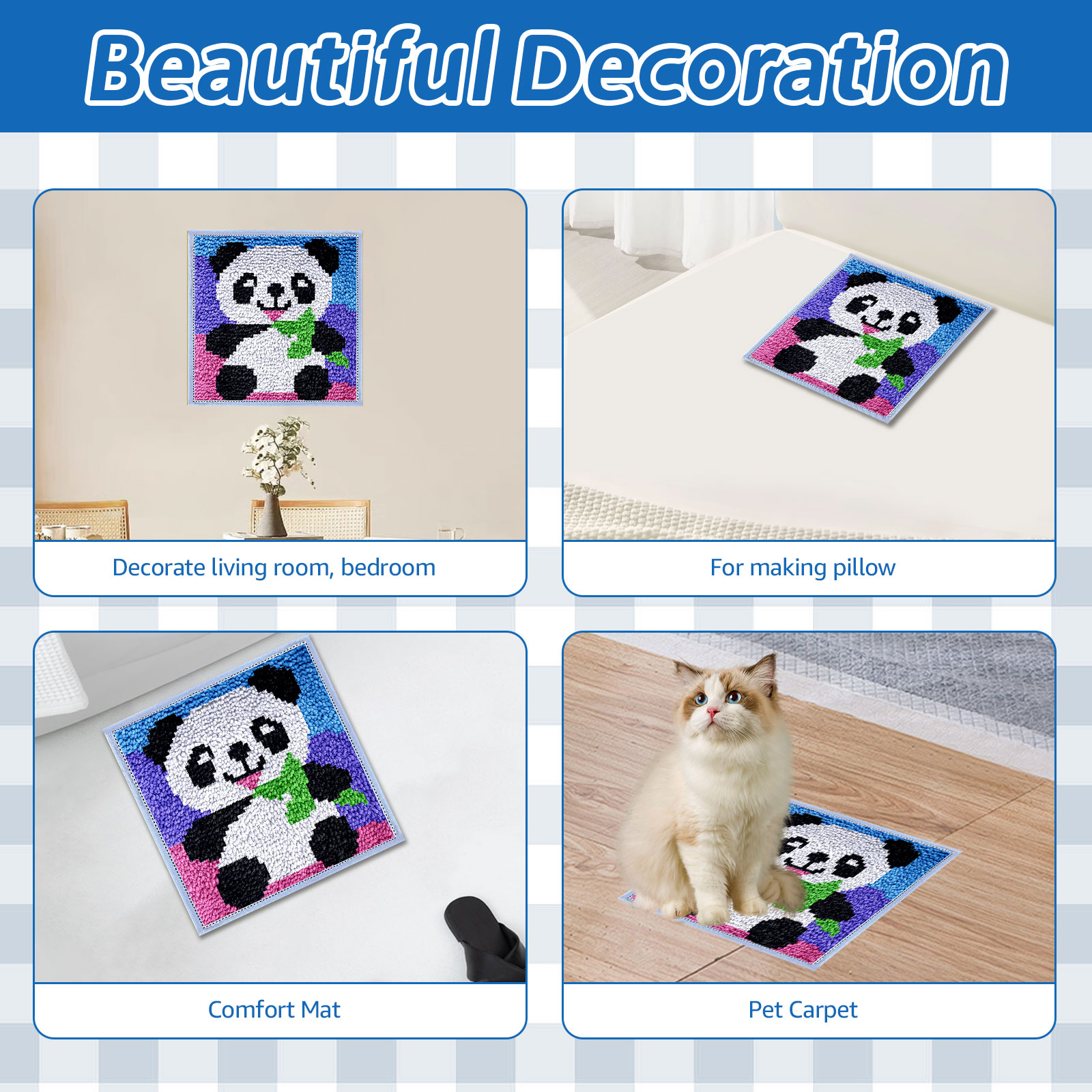 Latch Hook Kits for Adults Beg - Home Of Textiles 评论和价格
