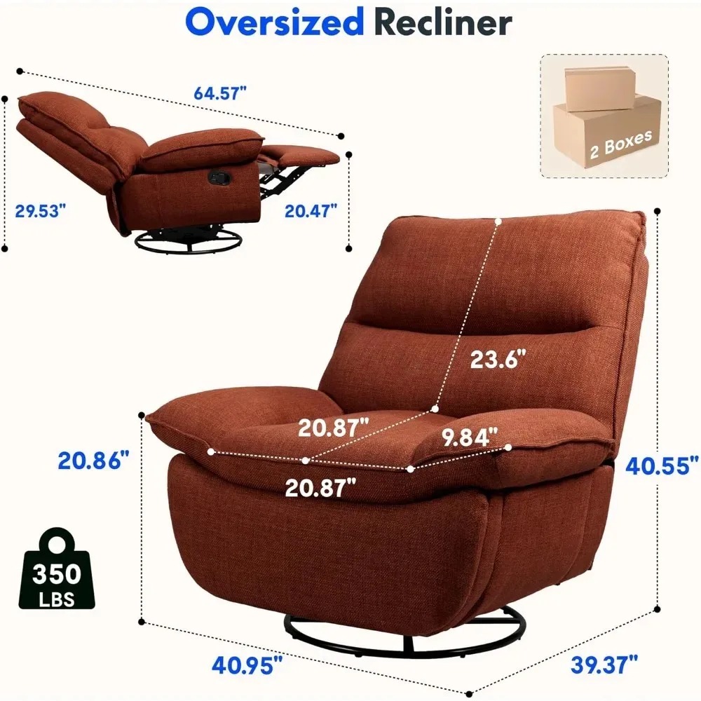 Swivel Rocker Recliner Chair,  - Home Textiles Of Scandinavia 评论和价格