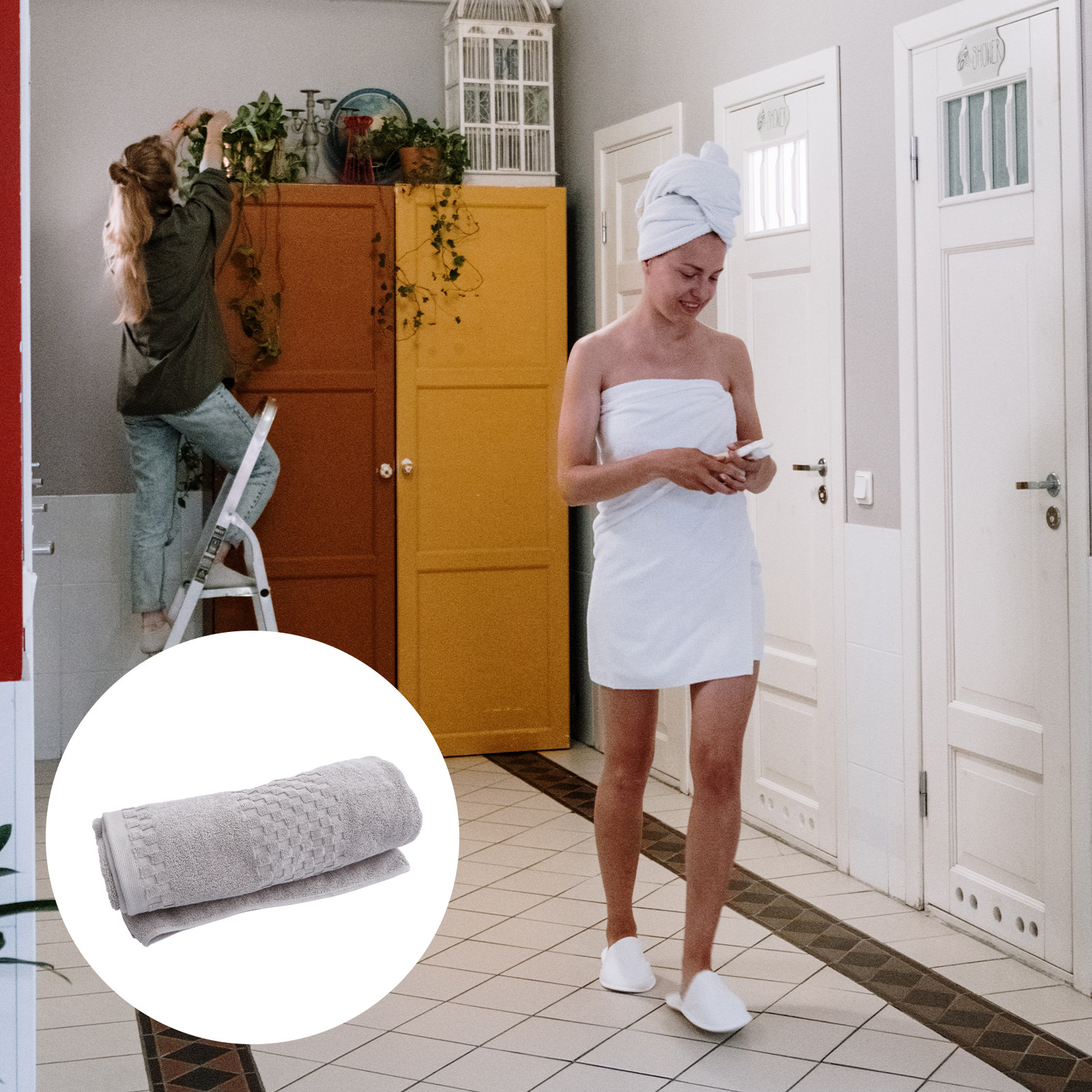 1Pcs Pure Cotton Thick Bath To - Home Textiles Pakistan 评论和价格