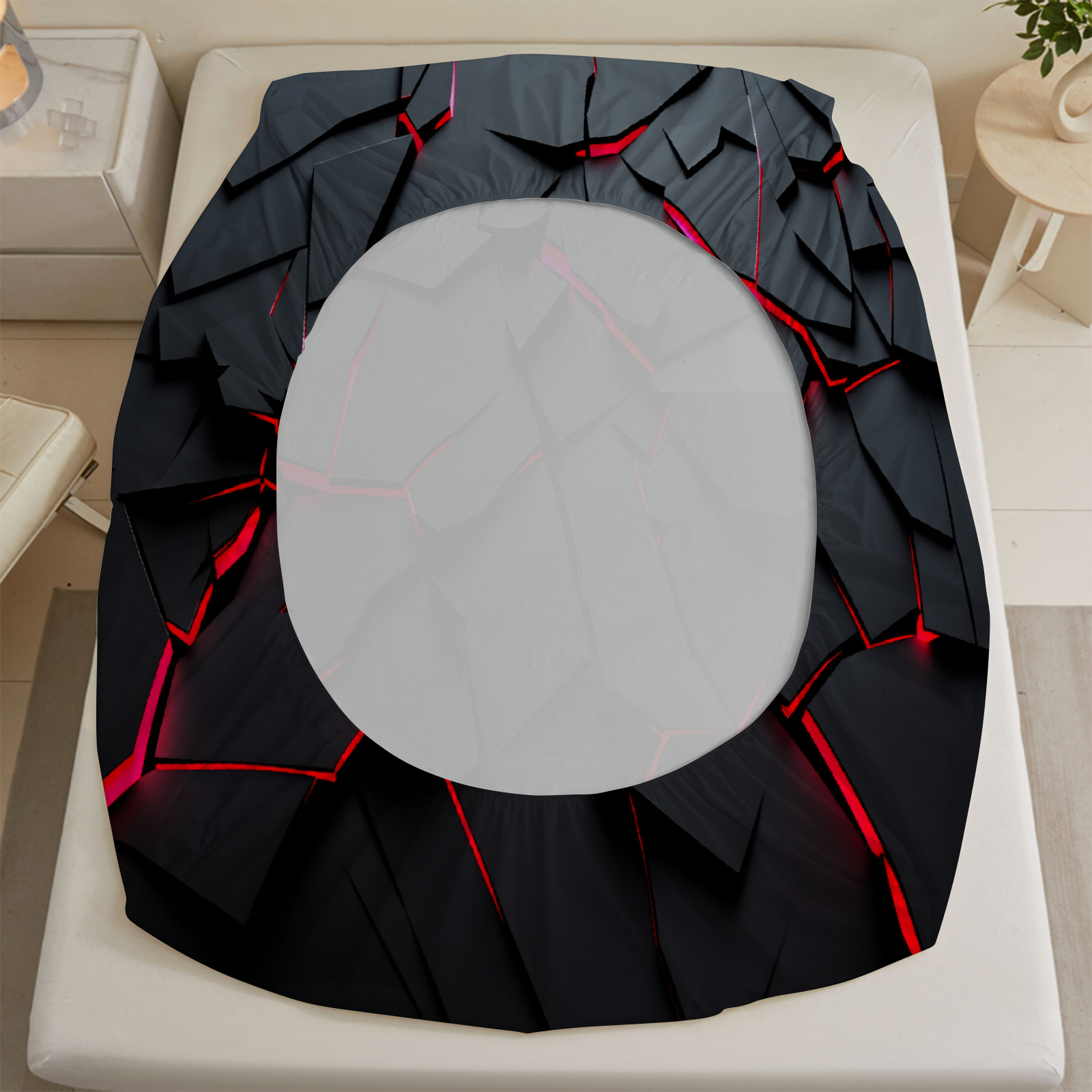 3Pcs Lightning Glow Fitted She - Home Textiles Discount 评论和价格