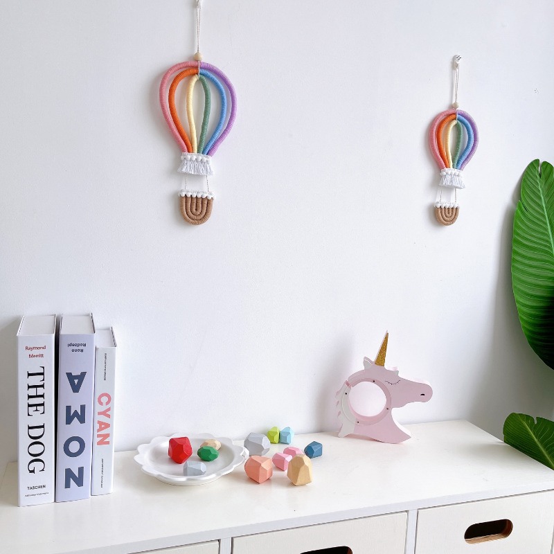 Hot Air Balloon Wall Hanging C - Hot Home Of Textiles 评论和价格
